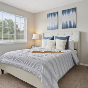 bedroom bedroom with large window
